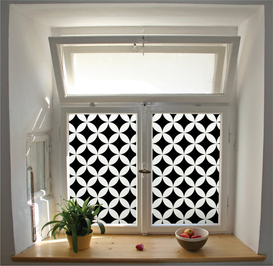 Villa design pattern window film privacy stained glass effect