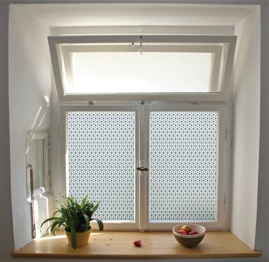 Cube pattern window film privacy stained glass effect