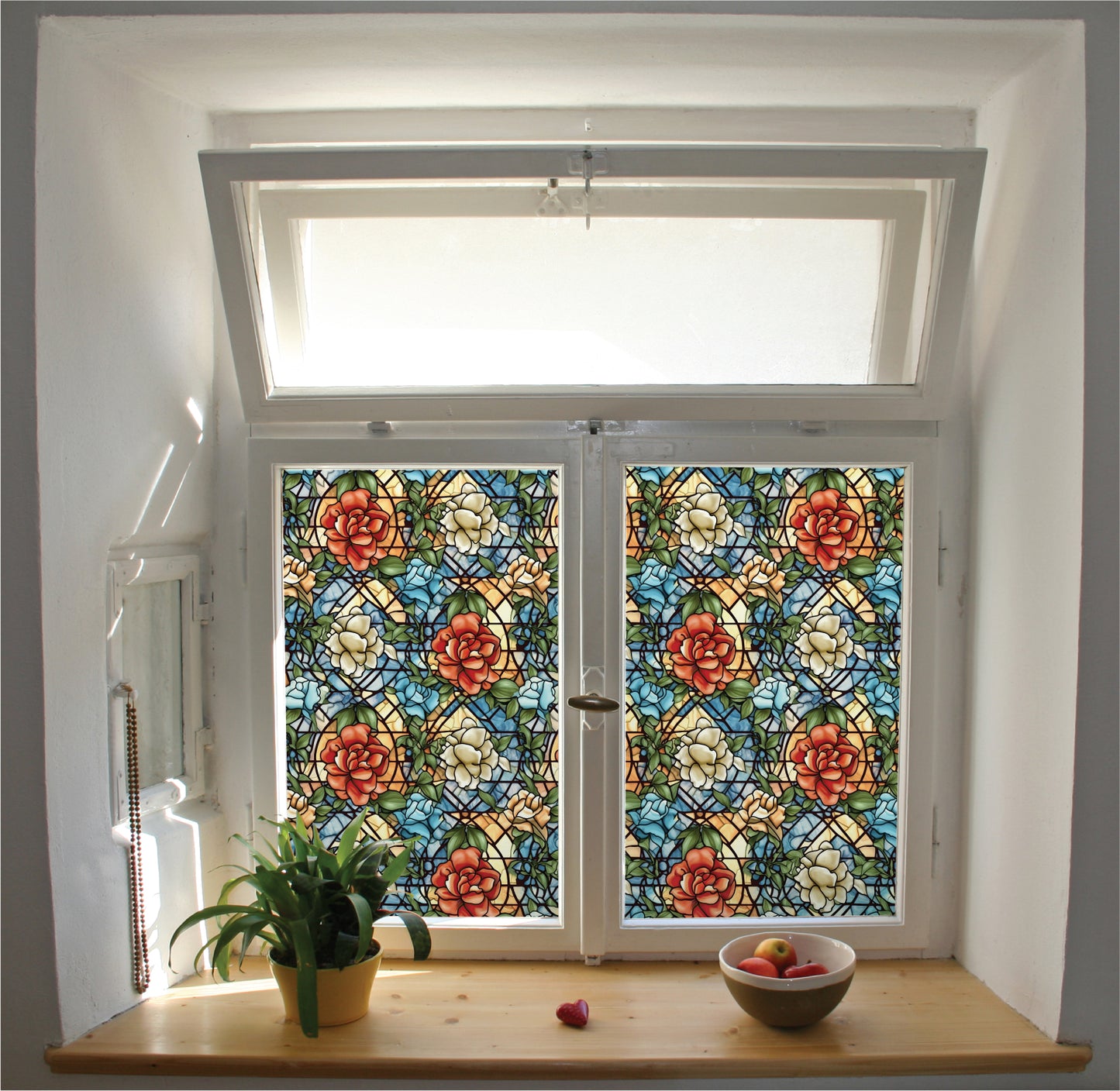 Orchid stained glass effect window film