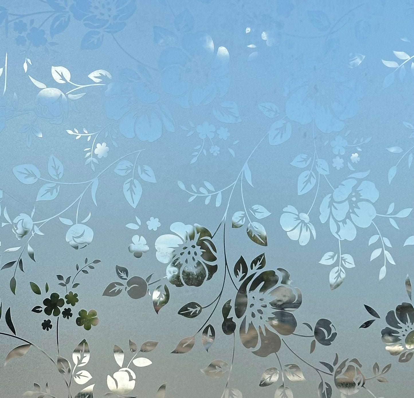Floral frosted ink window film
