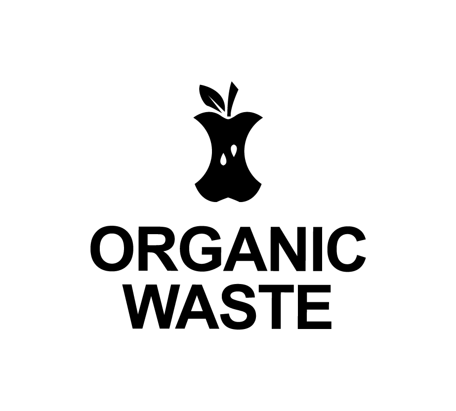 Organic waste vinyl decal stat sign