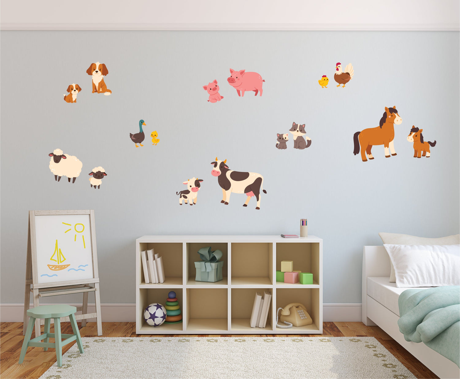 Cute jungle animal wall decals