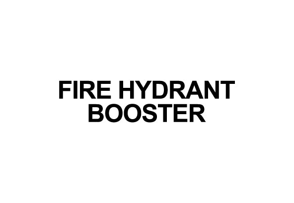 Fire hydrant booster vinyl decal stat sign