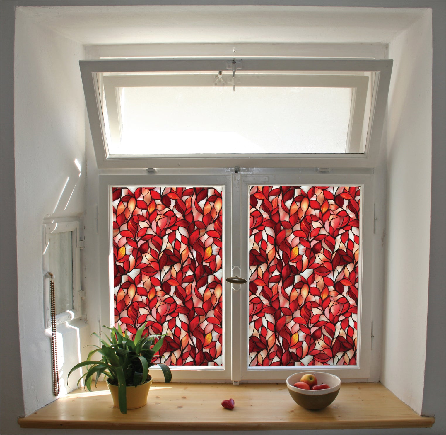 Blooming leaf window film privacy