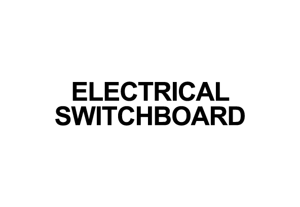 Electrical switchboard vinyl decal stat sign