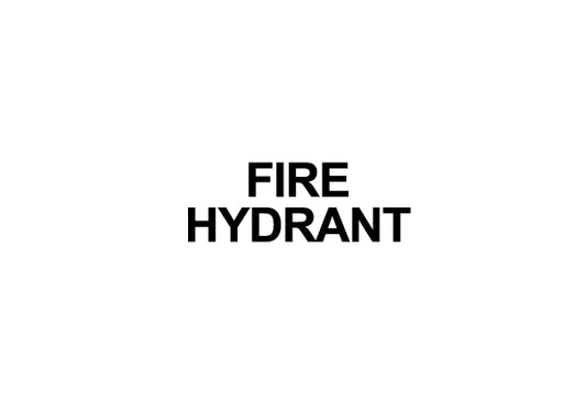 Fire hydrant vinyl decal stat sign