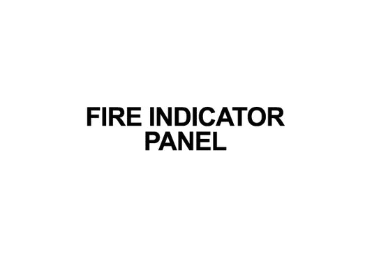 Fire indicator panel vinyl decal stat sign