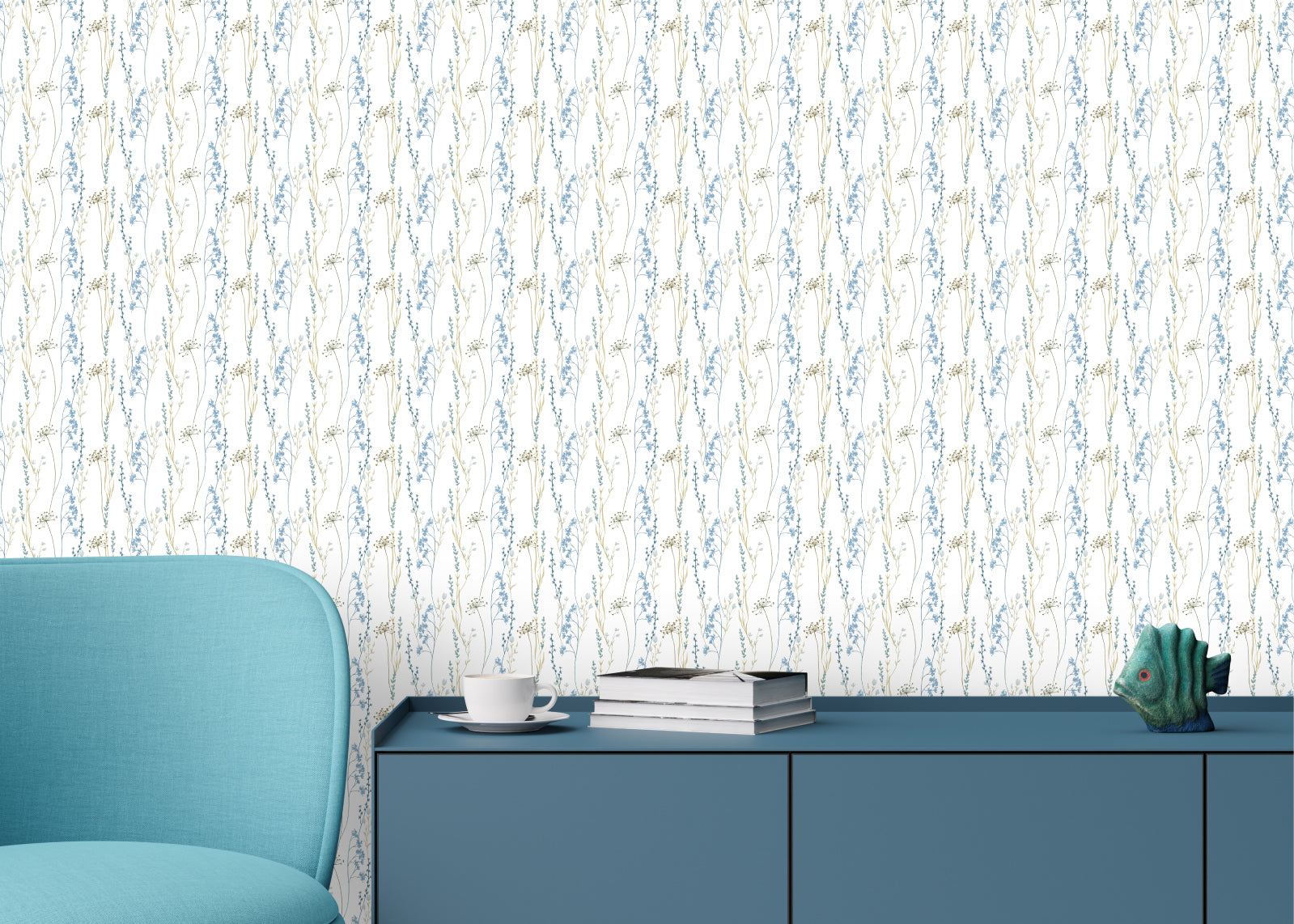 Meadow Fields Wallpaper - The Creative Print Co.