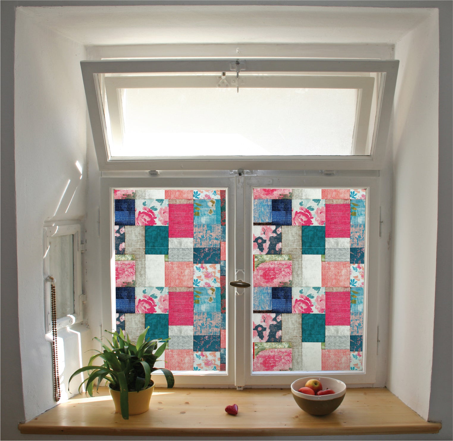 Patchwork design window film privacy 