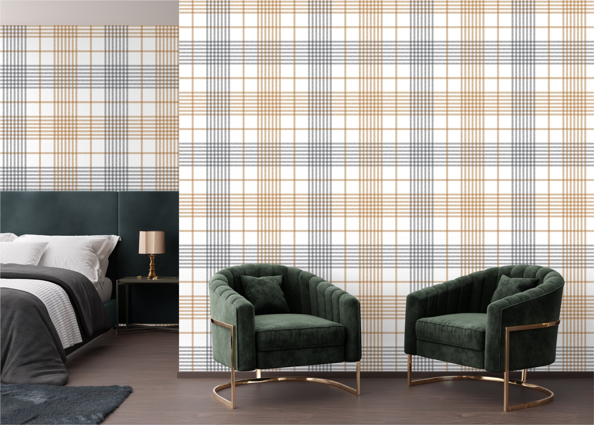 Plaid wallpaper - The Creative Print Co.