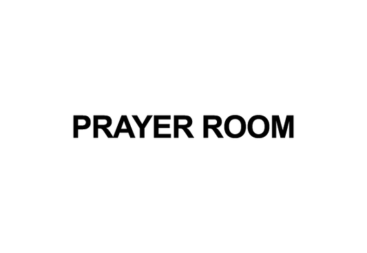 Prayer room vinyl decal stat sign