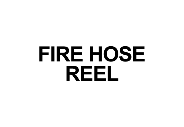 Fire hose reel vinyl decal stat sign