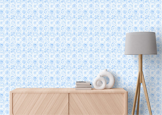 Traditional tiles wallpaper - The Creative Print Co.