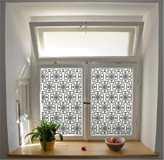 Black colour bouquet frosted privacy film