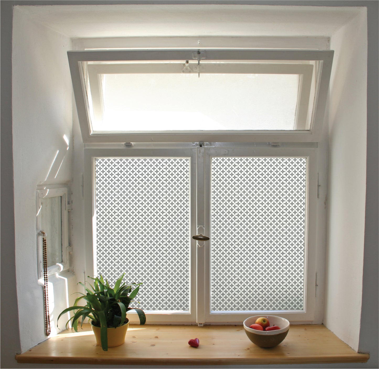 Heritage pattern window film privacy stained glass effect