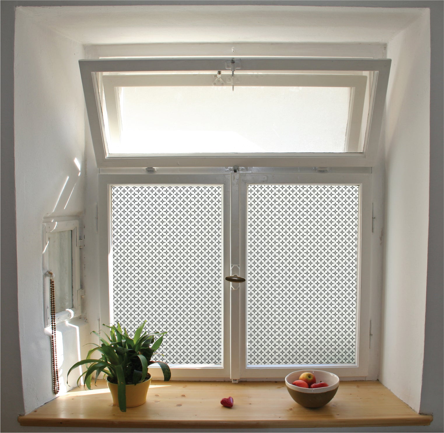 Heritage pattern window film privacy stained glass effect