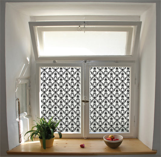 Royal pattern window film privacy stained glass effect